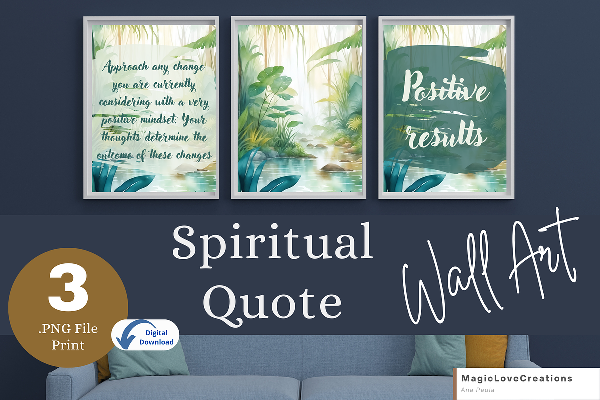 Spiritual Positive Quote Print Wall, a Poster Template by MagicLove Creations (Photo 1 of 10)