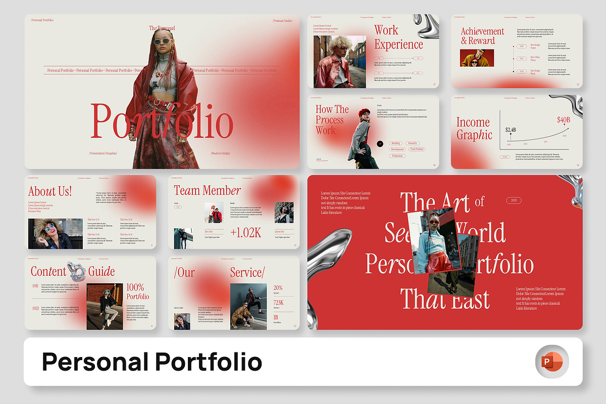 Persona Portfolio PowerPoint, a Presentation Template by Premast (Photo 1 of 4)