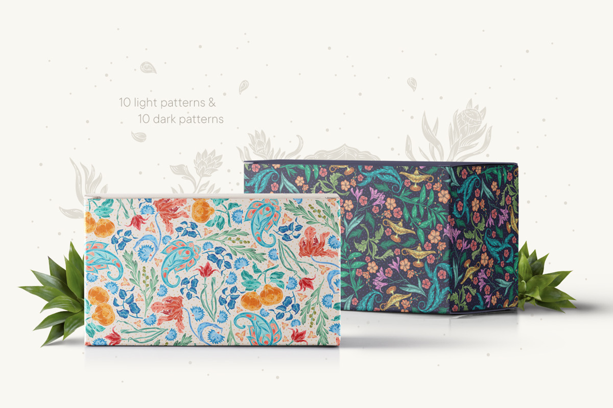 Oriental Dreams patterns, a Pattern Graphic by Piñata (Photo 5 of 17)