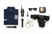 Police Officer Uniform & Gear Pack, an Object Illustration by StockVerse Creative (Thumbnail 1 of 3)