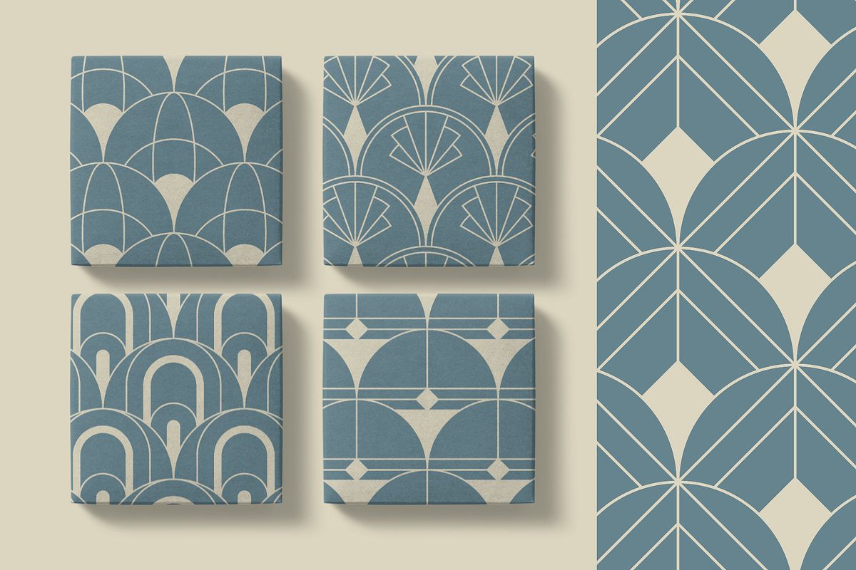FishScale ArtDeco Patterns V3, a Pattern Graphic by Firowerk (Photo 2 of 6)