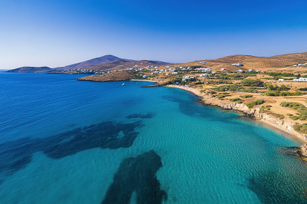 Stunning aerial view of Paros island, a Photo by Iftikhar Alam