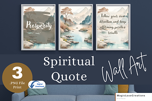 Spiritual Positive Quote Print Wall
