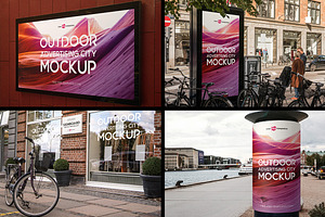 Outdoor Advertising City Mock-Up V1