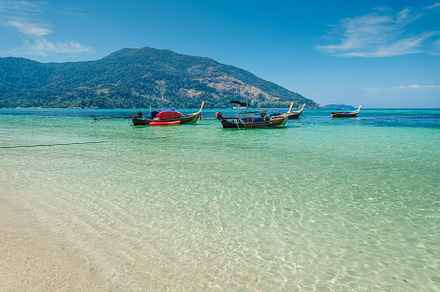 Beach and clear blue water in summer and vacation, a Nature Photo by Art Rachen