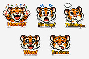 Cute Animal Emoji Sticker Pack, an Animal Illustration by Black Cat Studio (Thumbnail 3 of 5)