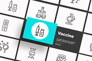 Vaccine | 16 Thin Line Icons, an Outline Icon by Alex Blogoodf (Thumbnail 14 of 15)