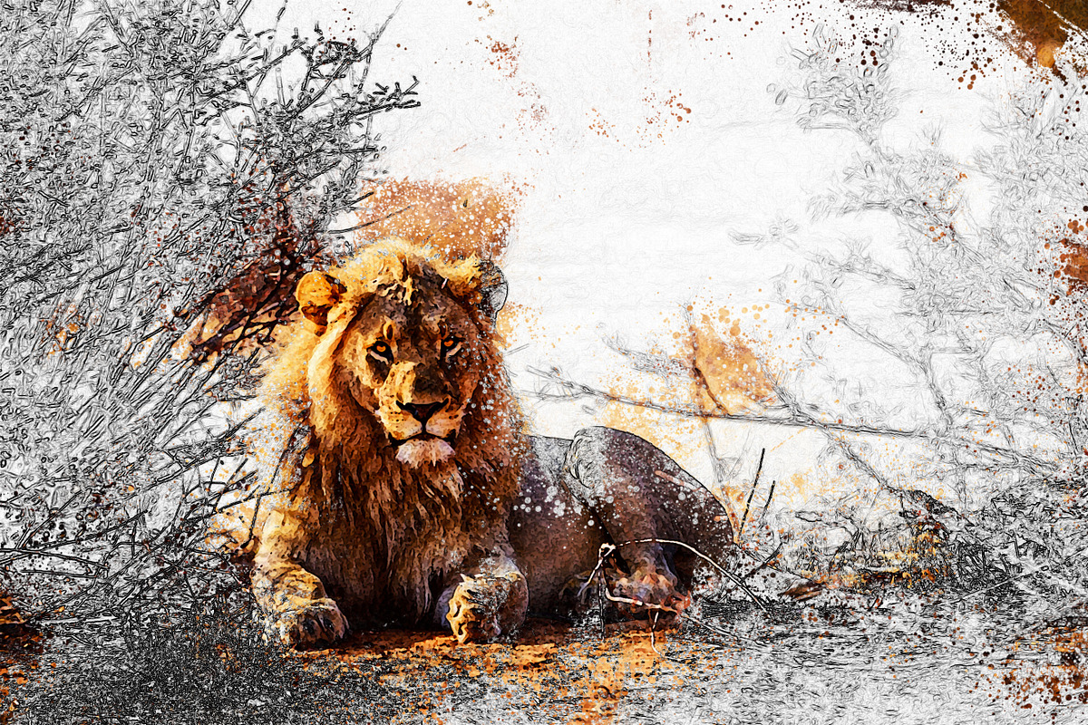 Watercolor Sketch Photoshop Action, an Action Add-On by Grishka89 (Photo 6 of 9)
