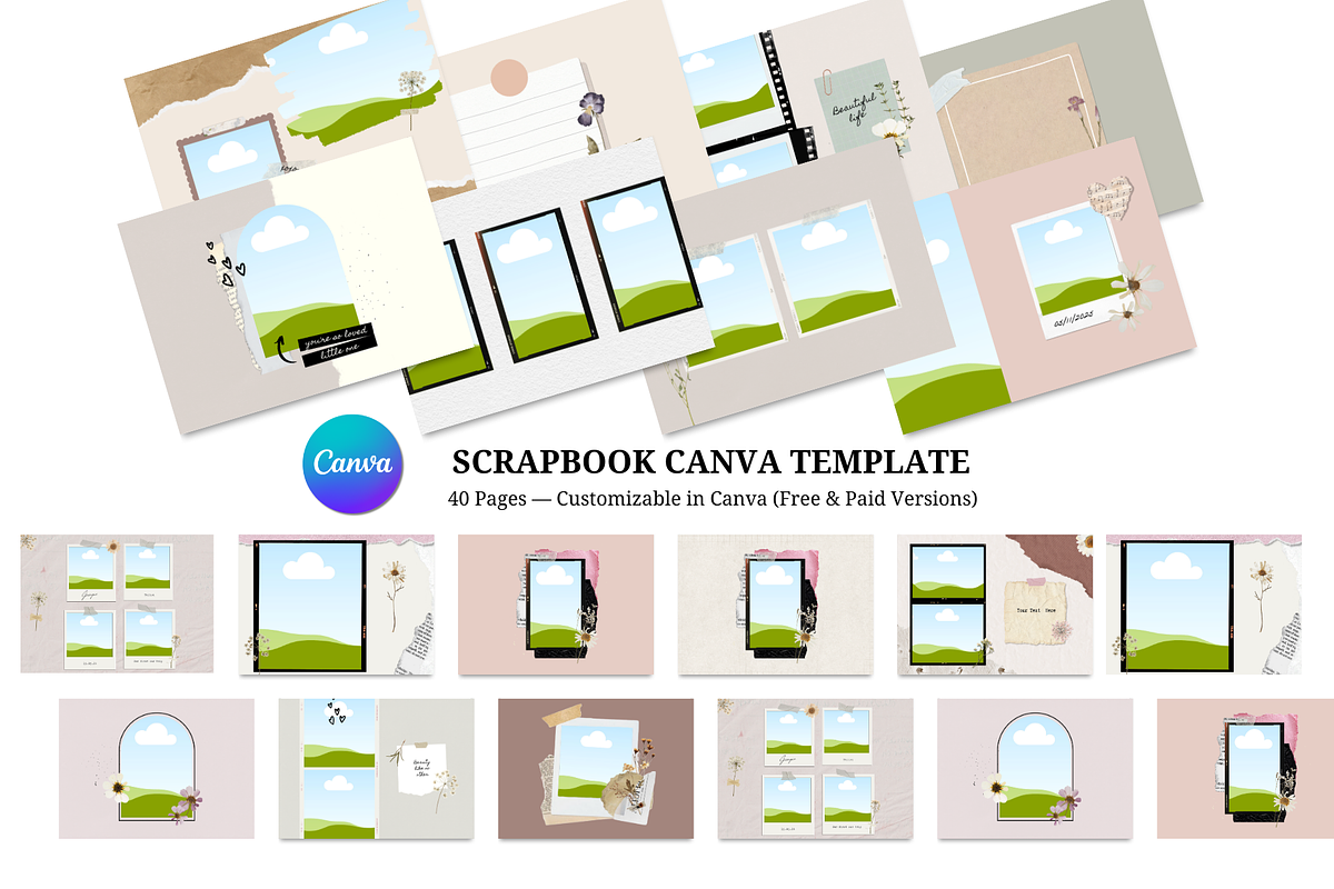 Scrapbook Canva Template, a Social Media Template by Wicked Creative (Photo 3 of 21)