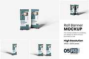 Roll Banner Mockup, an Advertising Mockup by bimockup (Thumbnail 1 of 6)