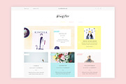 The Pastel Blogster 1.0, a WordPress Template by Studio Caro (Thumbnail 1 of 4)