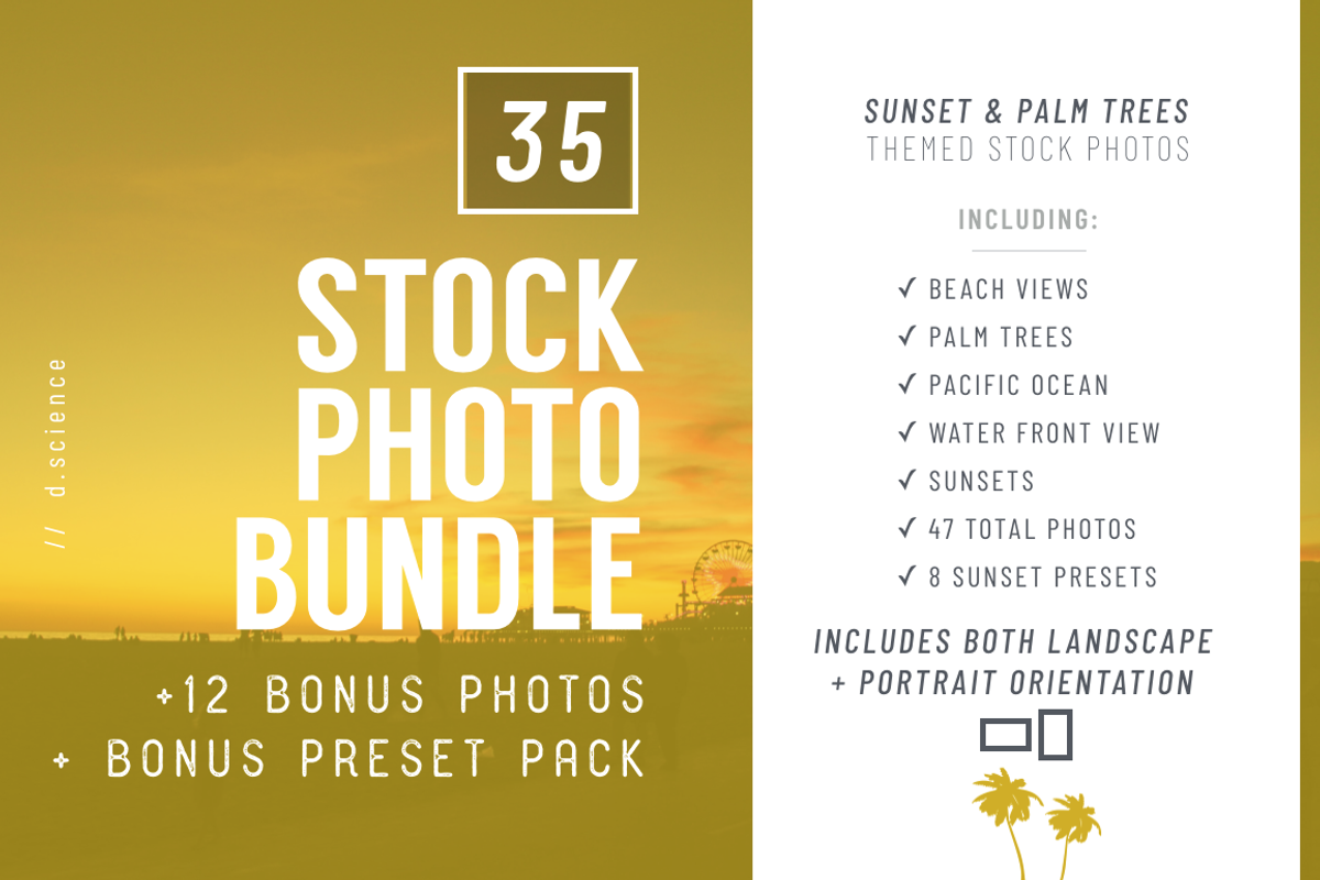 Sunset & Palm Trees Photo Bundle, a Nature Photo by Template Monkey @dscience (Photo 2 of 12)
