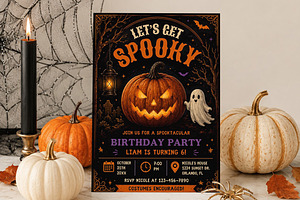 Spooky Halloween Birthday Invitation, an Invitation Template by Arslan