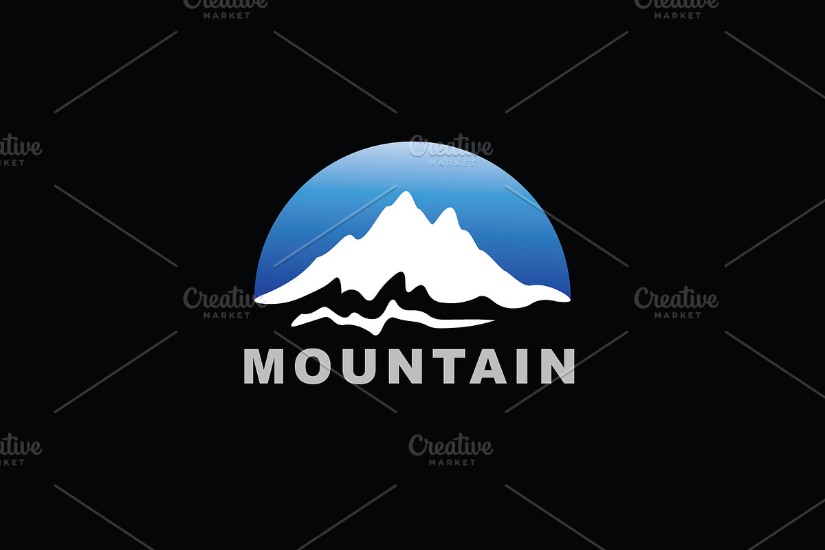 Mountain Logo Template, a Branding & Logo Template by Art Zooted (Photo 1 of 3)