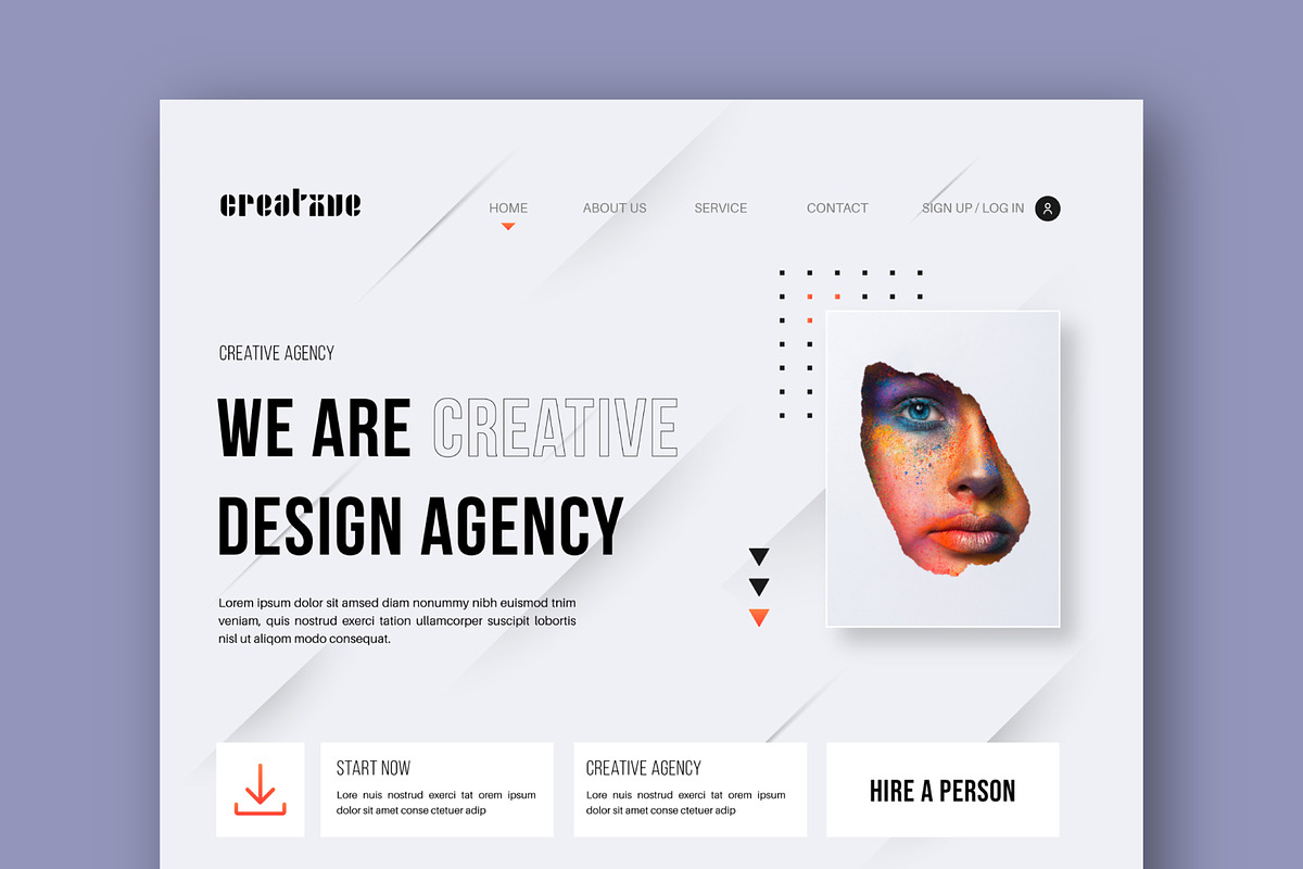 Website Landing Page Design Layout, a Landing Page Template by MightyDesign (Photo 2 of 8)