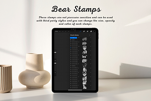 100 Bear Procreate Stamps