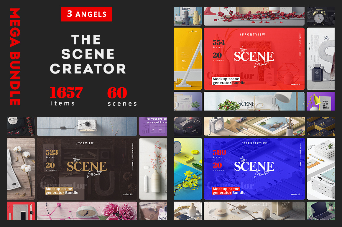 50%OFF The Scene Creator / 3 in 1, a Packaging Mockup by Creatoom