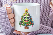 Funny Christmas Tree Clipart, an Illustration by CraftArtStudio (Thumbnail 5 of 6)