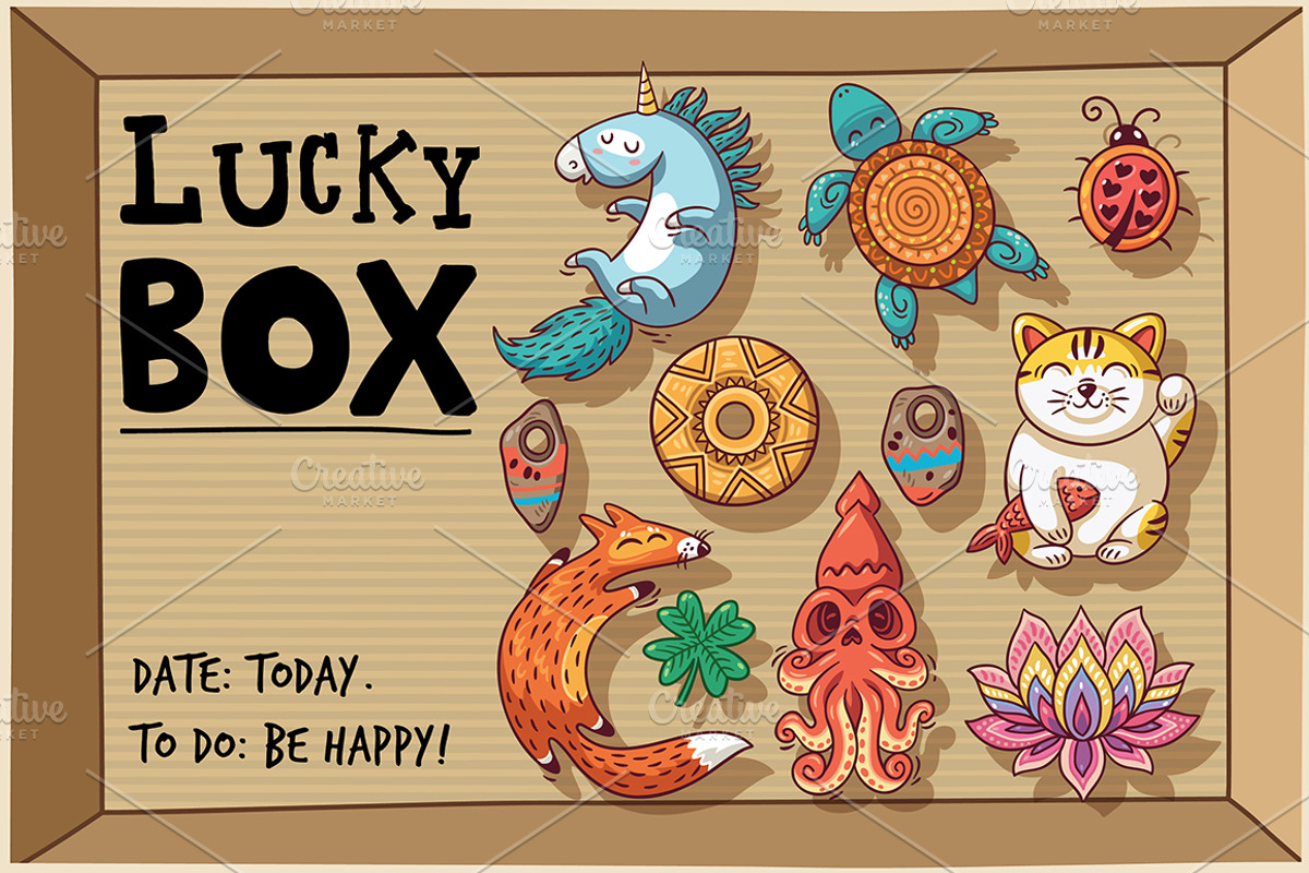 Lucky box, a Decorative Illustration by PenguinHouse (Photo 1 of 2)