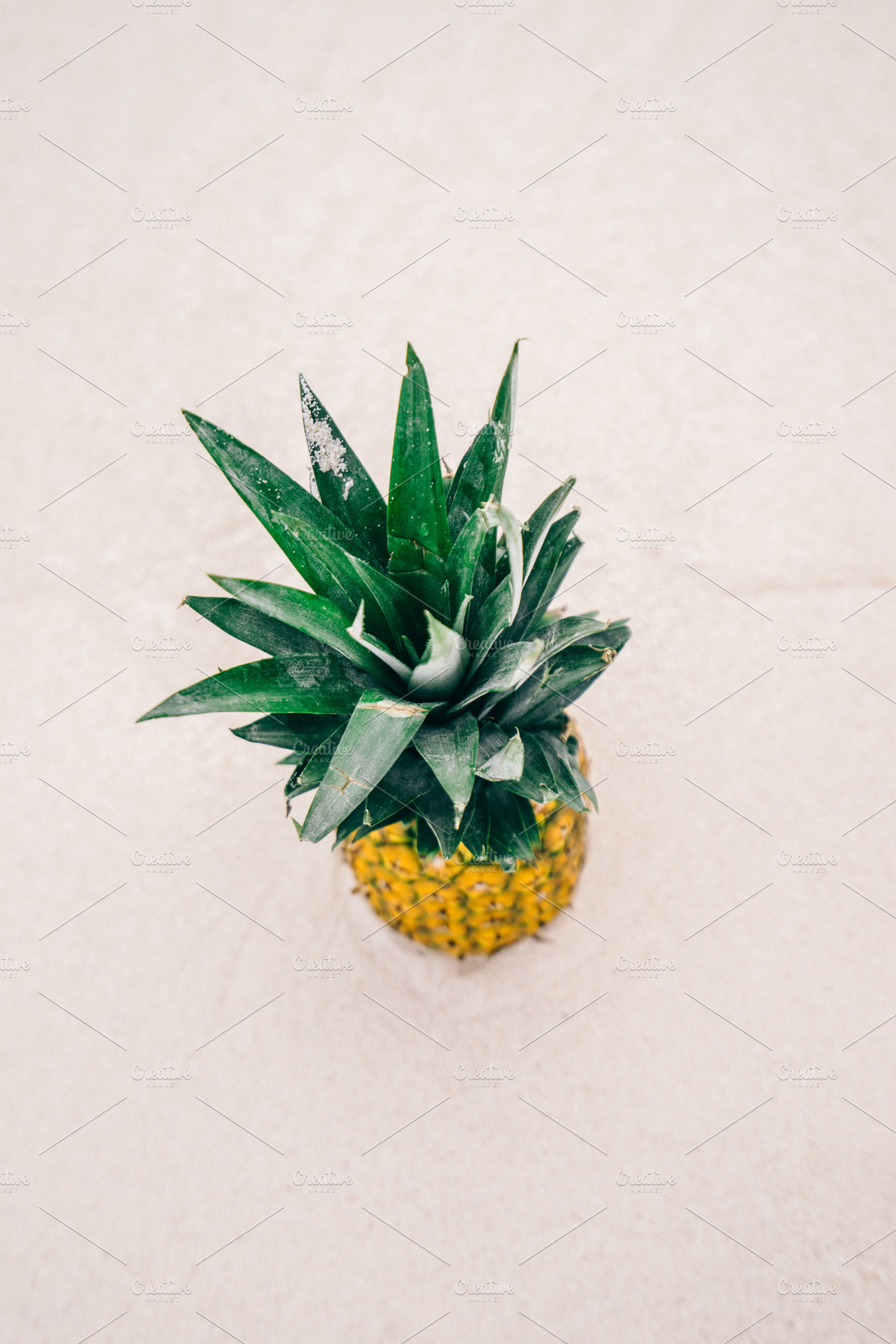 Pineapple at Beach in Mexico 5, a Photo by Pineapple Shop
