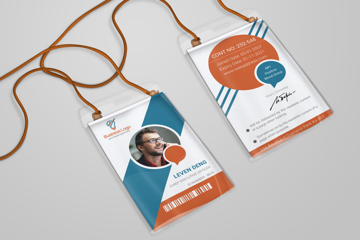 Dazzling Corporate Office ID Card, a Card Template by Dotnpix (Photo 3 of 6)