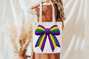 Faux Yarn Mardi Gras Coquette Bow, an Illustration by DreamCafeArt (Thumbnail 8 of 8)