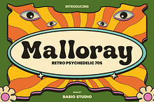 Malloray Retro Psychedelic 70's Font