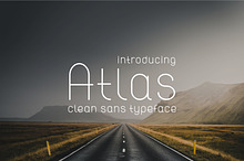 Atlas. Clean modern sans font.