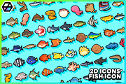 2D Icons - Fish Icon, a Solid Icon by LAYERLAB (Thumbnail 1 of 10)