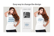 Female t-shirt Mockup-V-2-001, a Shirt Mockup by designvillage (Thumbnail 5 of 9)