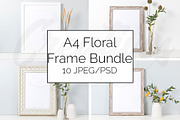 A4 Natural Frame Mockup Bundle, a Print Template by Creatives STOCK (Thumbnail 1 of 11)
