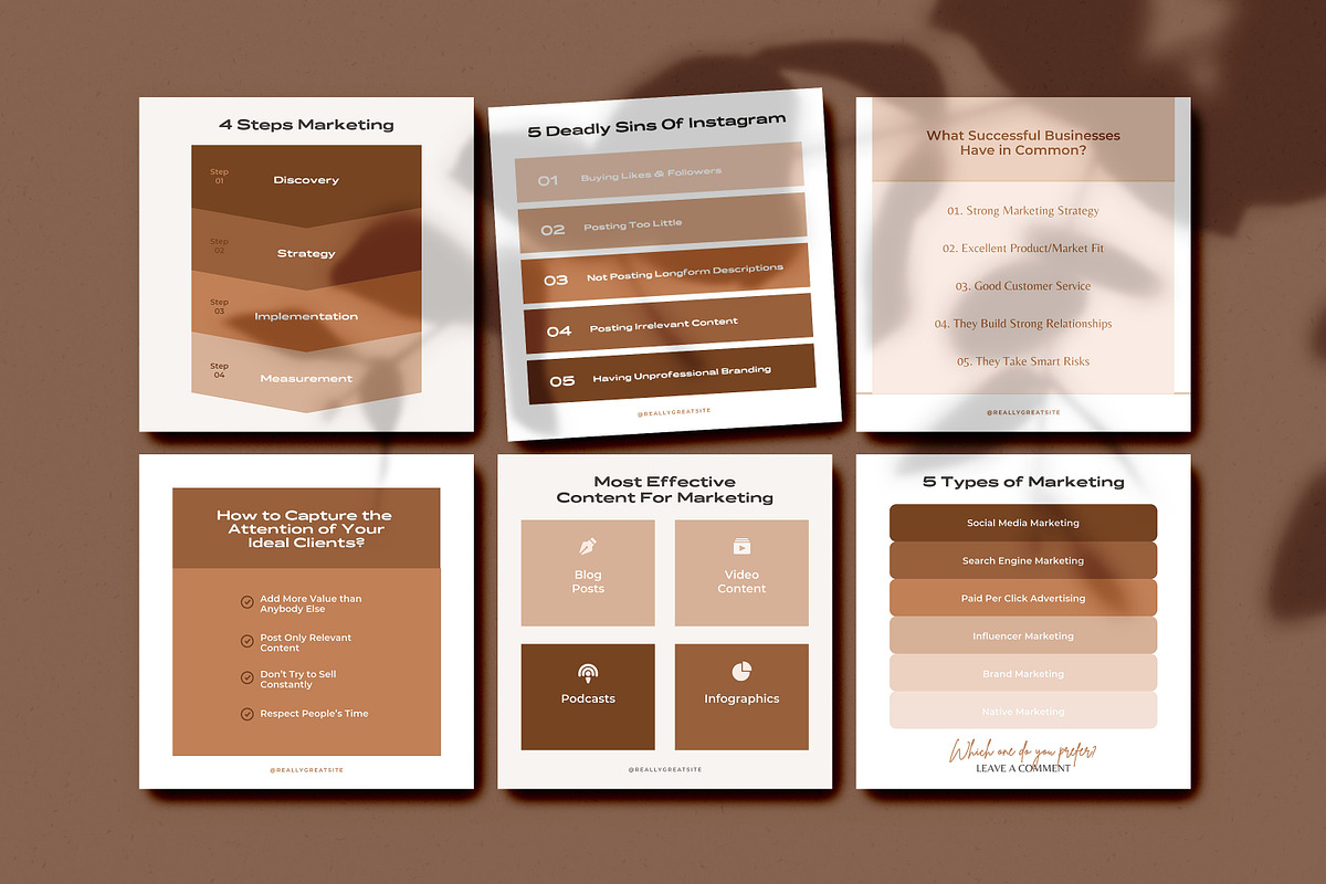 Marketing Pro Instagram Templates, a Social Media Template by AndrewPixel (Photo 7 of 15)