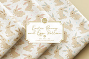 Easter Bunny & Eggs Pattern 2 Rabbit, a Pattern Graphic by Euonia Meraki (Thumbnail 1 of 9)