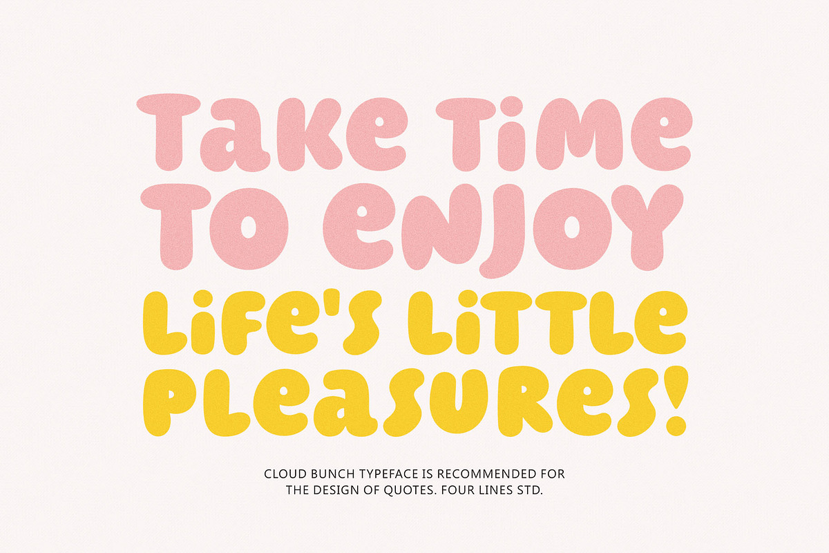 Cloud Bunch - Playful Display Typefa, a Handwritten Font by Four Lines Std. (Photo 3 of 11)