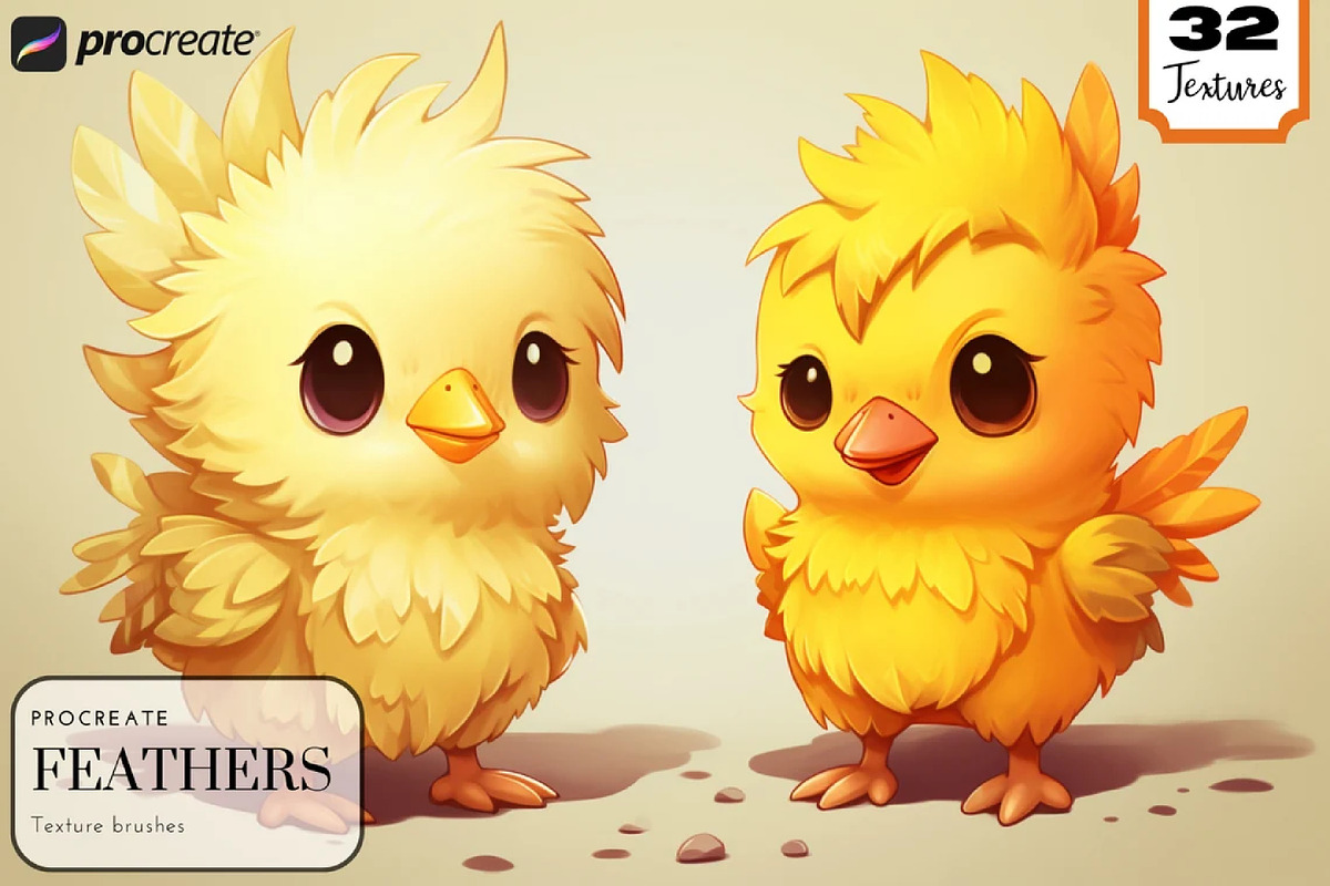 Procreate Feather Textures, a Brush Add-On by Studio.Valhalla (Photo 1 of 4)