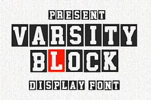 Varsity Block font