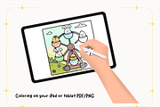 Easter Spring Coloring Pages, a Seasonal Illustration by Design Station (Thumbnail 4 of 4)
