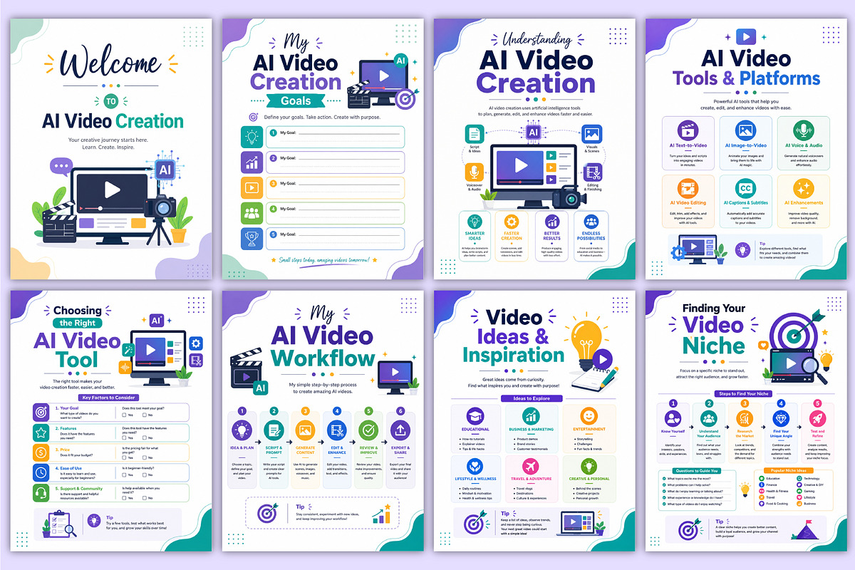 AI Video Creation for Beginners, a Stationery Template by Mustafiz (Photo 2 of 5)