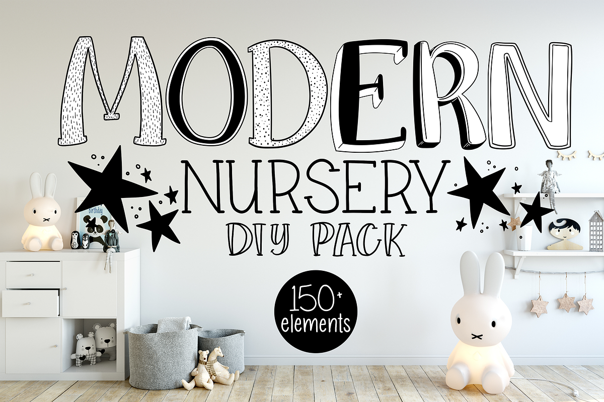 Modern Nursery Design Kit, a Decorative Illustration by Si Design Loft (Photo 1 of 5)