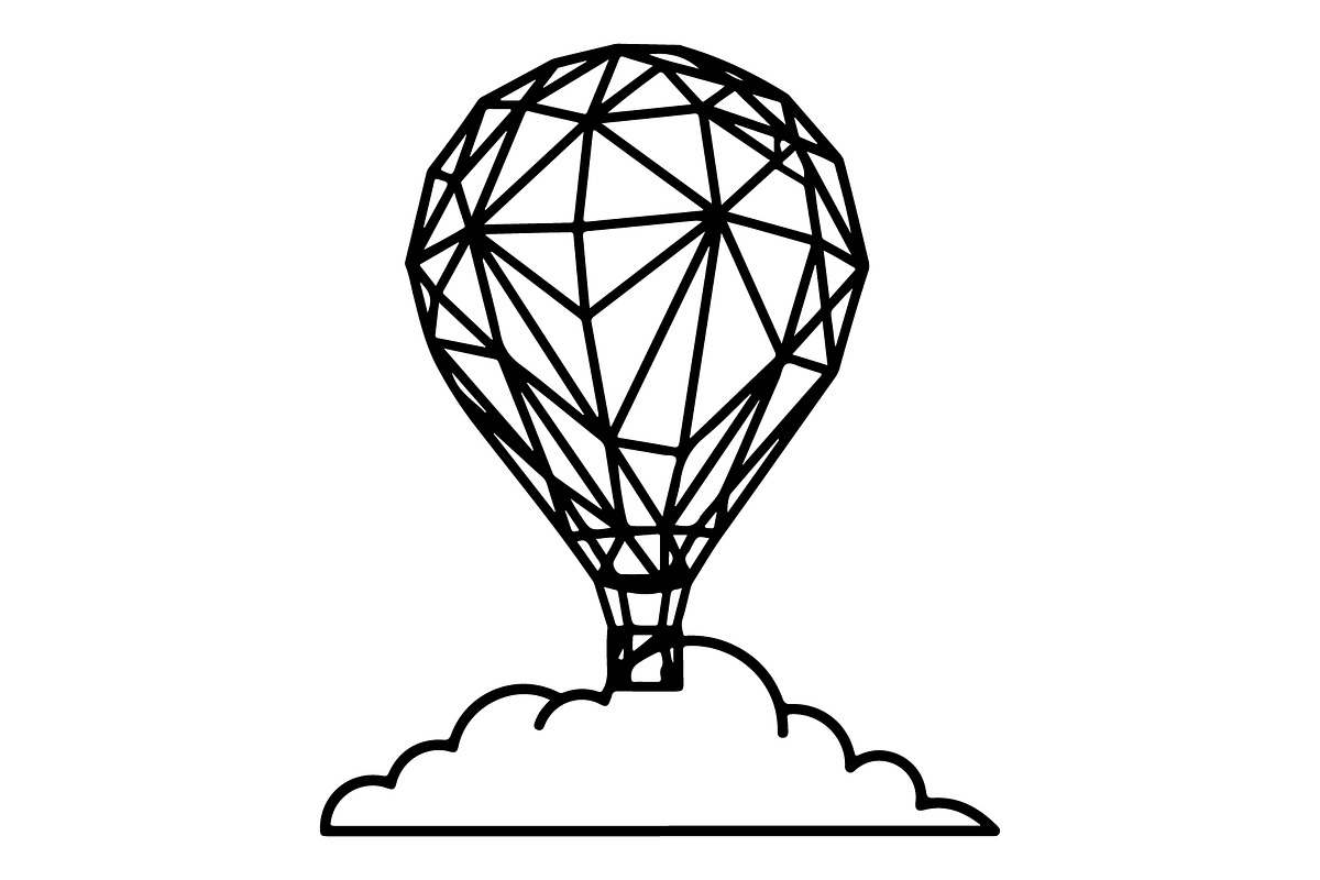 Hot Air Balloon Silhouette Bundle, an Object Illustration by Gaye Art (Photo 6 of 31)