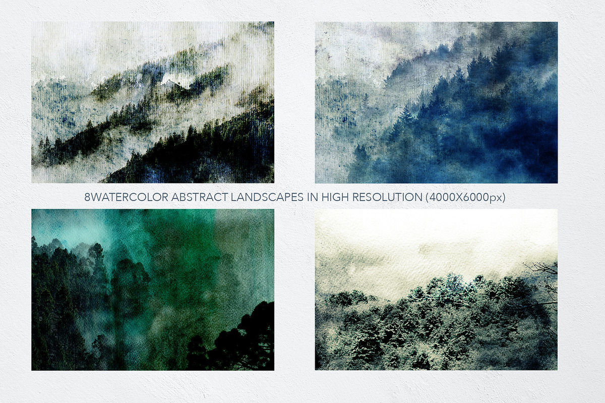 North Adventure watercolor textures, a Texture Graphic by FleurArt (Photo 2 of 10)