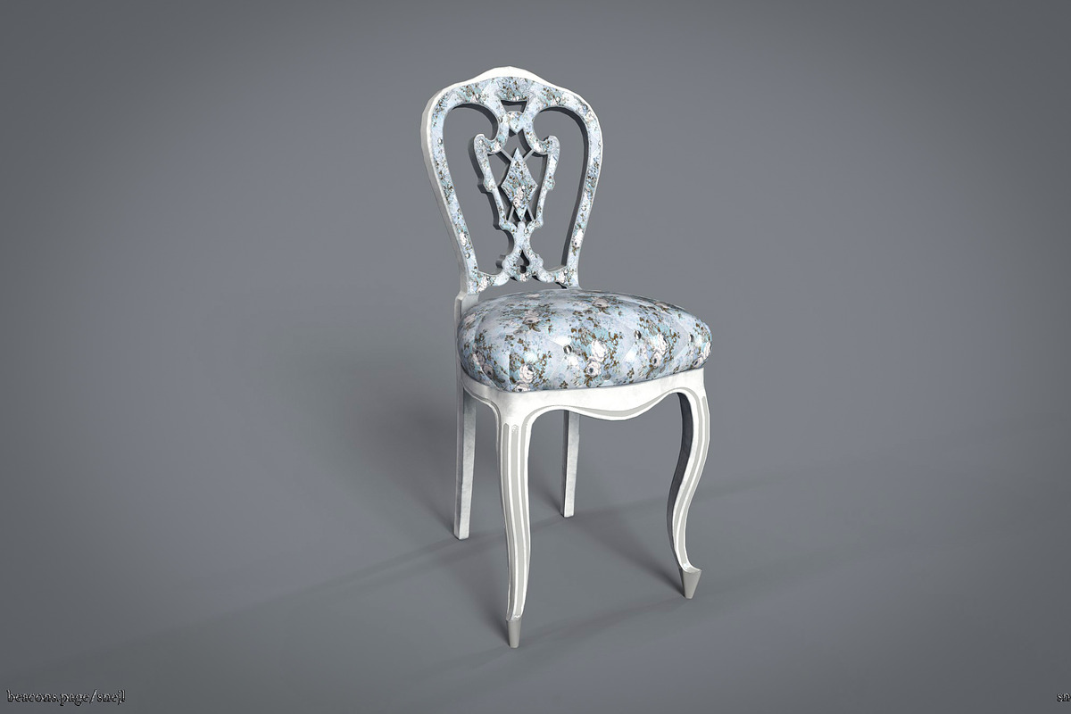 Vintage chair, a Furniture 3D Model by Snji | 3D Models (Photo 9 of 14)