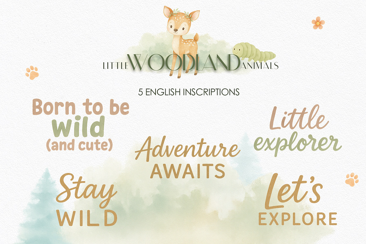 Woodland Animals Watercolor, an Animal Illustration by Ana-Sakuta (Photo 6 of 10)