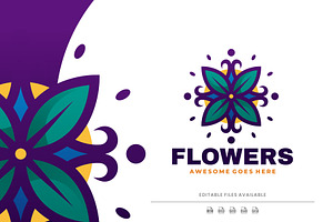 Flower Simple Mascot Logo