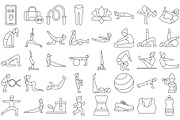 Pilates Fitness Vector Icons Pack, a Solid Icon by Vector Portal (Thumbnail 4 of 6)