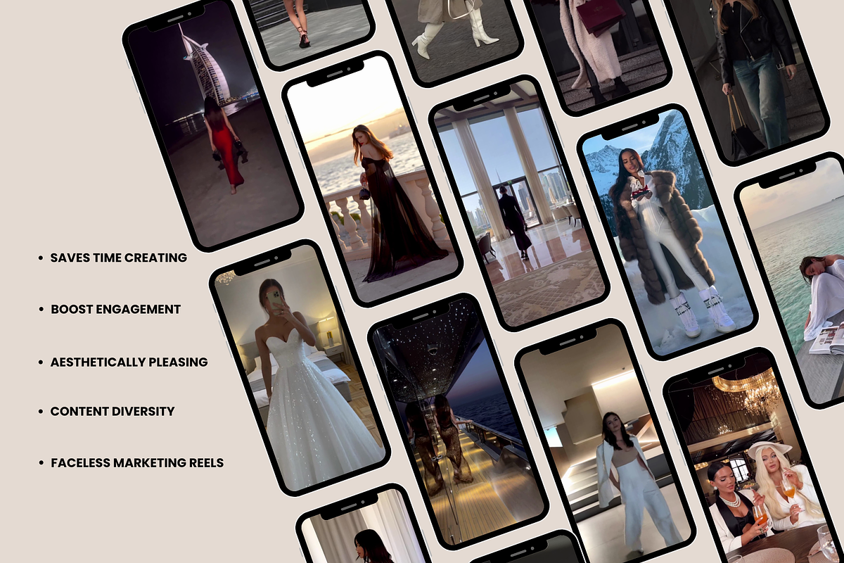800+ Luxury Reels Aesthetic Videos, a Social Media Template by Design By Hira (Photo 5 of 11)