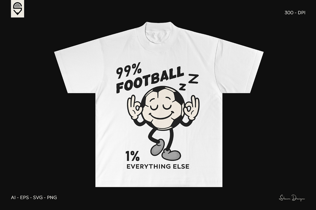 Soccer Ball Character T-Shirt Bundle, a Sport Illustration by shaondesigns (Photo 3 of 10)