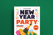 New Year Party Flyer Template, a Flyer Template by MightyDesign (Thumbnail 2 of 8)