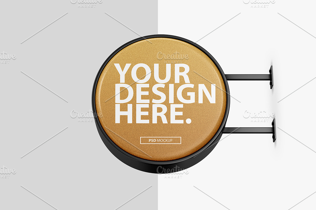 Round Signboard PSD Mockup, a Product Mockup by GreatFruit (Photo 5 of 7)