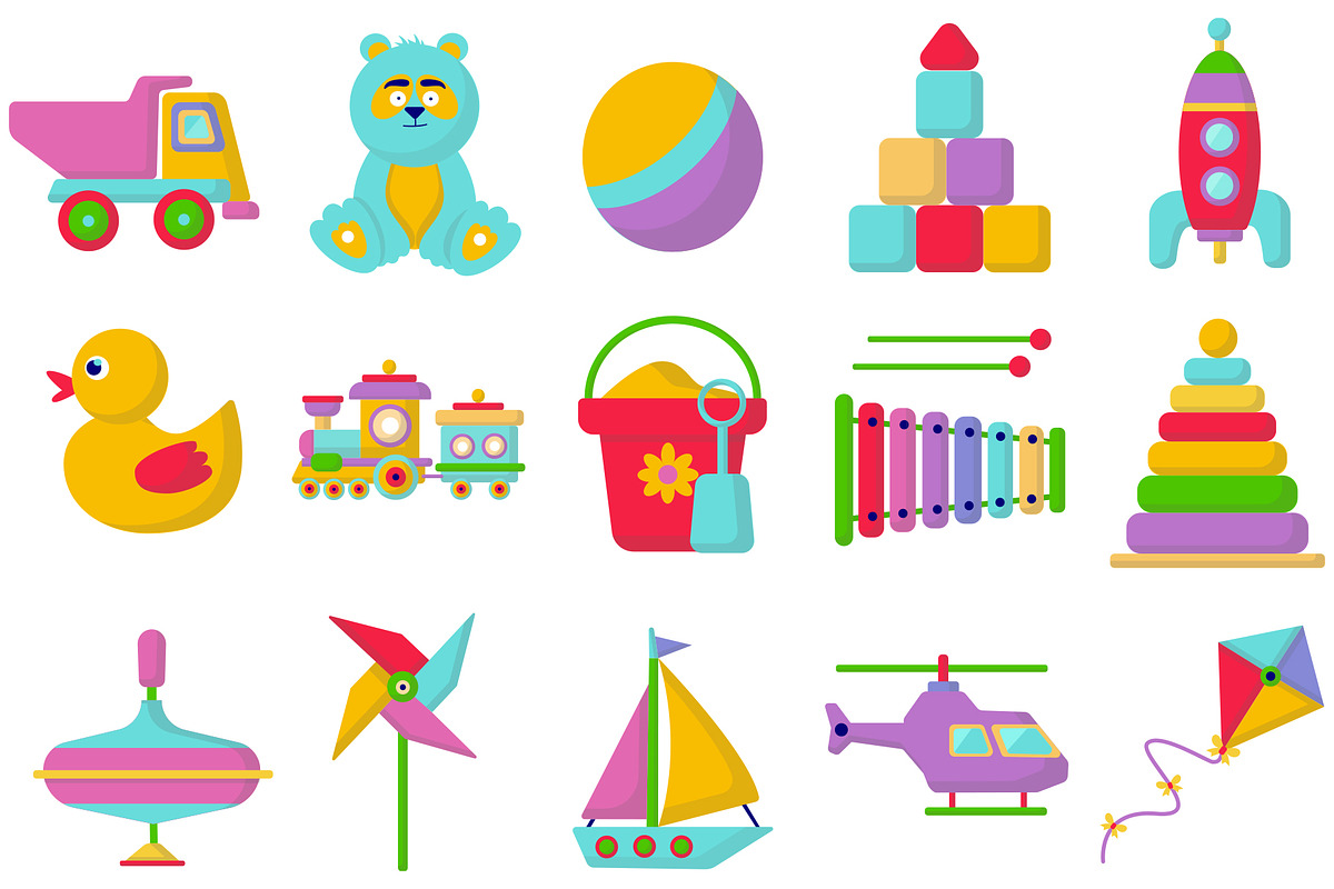 Kids toys, an Object Graphic by Vinegret -Shop (Photo 8 of 9)